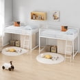thumbnail image 1 of Zimtown Set of 2 Junior Metal Twin Loft Bed, White, 1 of 11