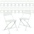 thumbnail image 1 of Zimtown Set of 20 Folding Chairs Stackable Wedding Party Event Chair With Plastic Seat and Back, White, 1 of 7