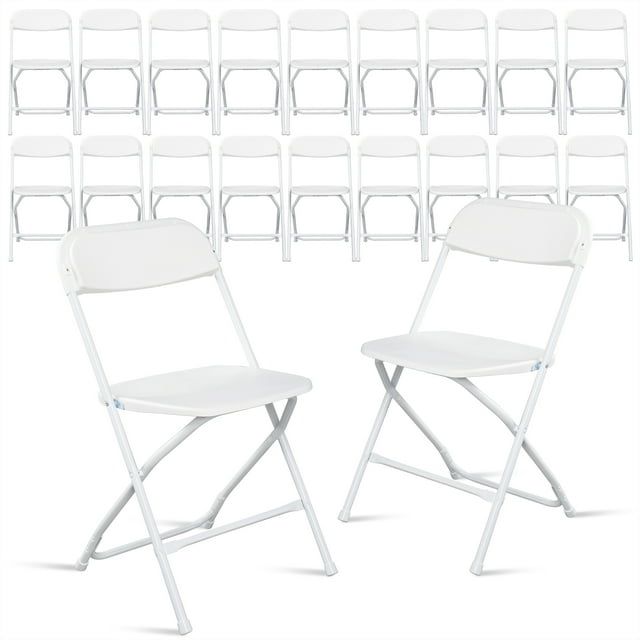 Zimtown 20pc Outdoor HeavyDuty Stackable Folding Chairs for Wedding