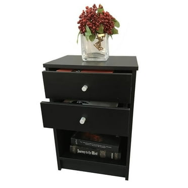 Zimtown Simplify bedroom furniture Bedside End Table 1/2 Drawer Nightstand 2 Styles 2-drawer