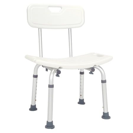 Zimtown Spa Bath Adjustable Shower Chair Seat Bench with Removable Back