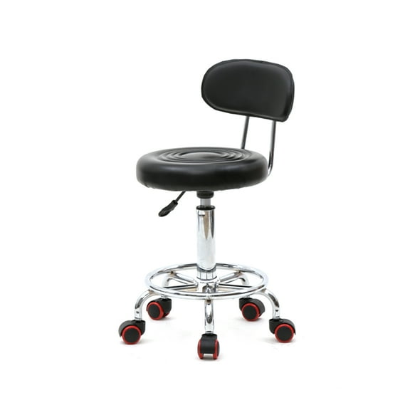 Zimtown Swivel Bar Stool Adjustable Spa Backrest Chair Black