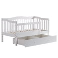 thumbnail image 1 of Zimtown Toddler Daybed, Kids Day Bed Frame with Storage Drawer, Children Sleeping Bedroom, White, 1 of 11