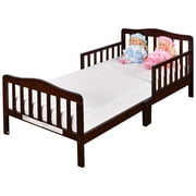 Zimtown Toddler & Kids Bed Bedroom Wood Furniture with Rails Multi-Color