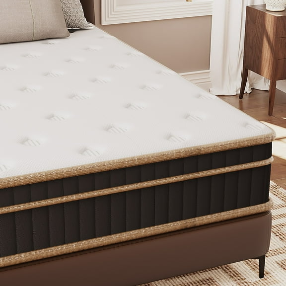 Zimtown Twin XL Mattress, 10 inch Hybrid Mattress in a Box, Pressure Relief