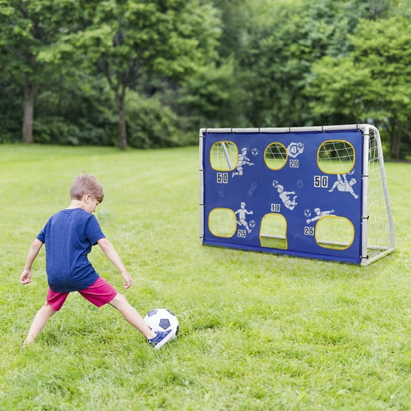 Zimtown Versatile 3-in-1 Soccer Goal for Training - 6x4ft Size - Scoring, Rebounding, and Target Practice