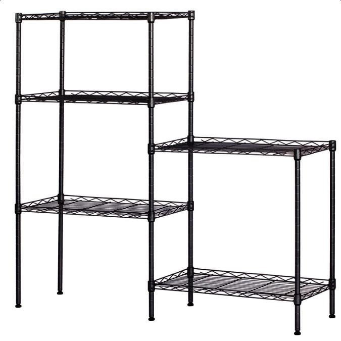 Wire Shelving 5 Tier Metal Storage Rack Shelf 5 Shelf Shelves Unit Kitchen at Walmart