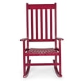 thumbnail image 1 of Zimtown Wooden Rocking Chair Outdoor Patio Rocker High Back Ergonomic Seat Porch Lawn Garden Angora Red, 1 of 8