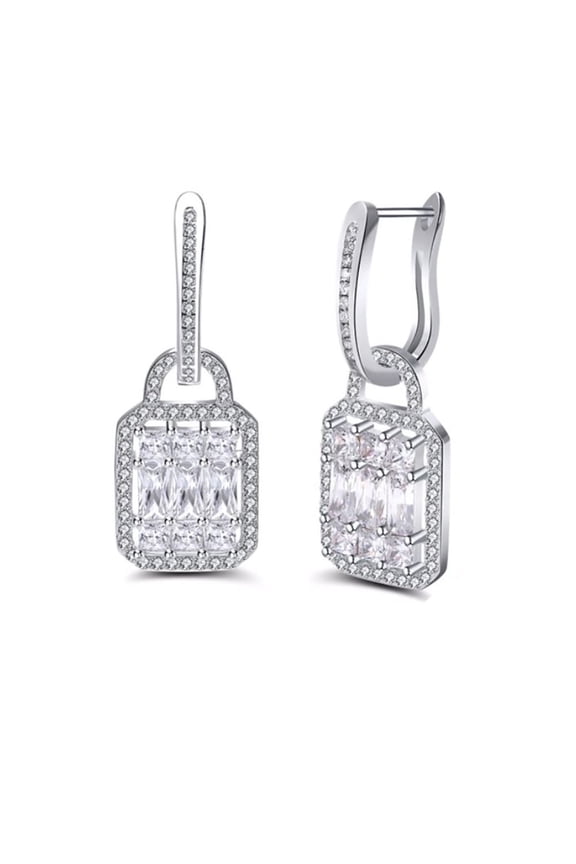 Zina Drop Earring for Women Cubic Zirconia Sterling Silver Ginger Lyne Collection