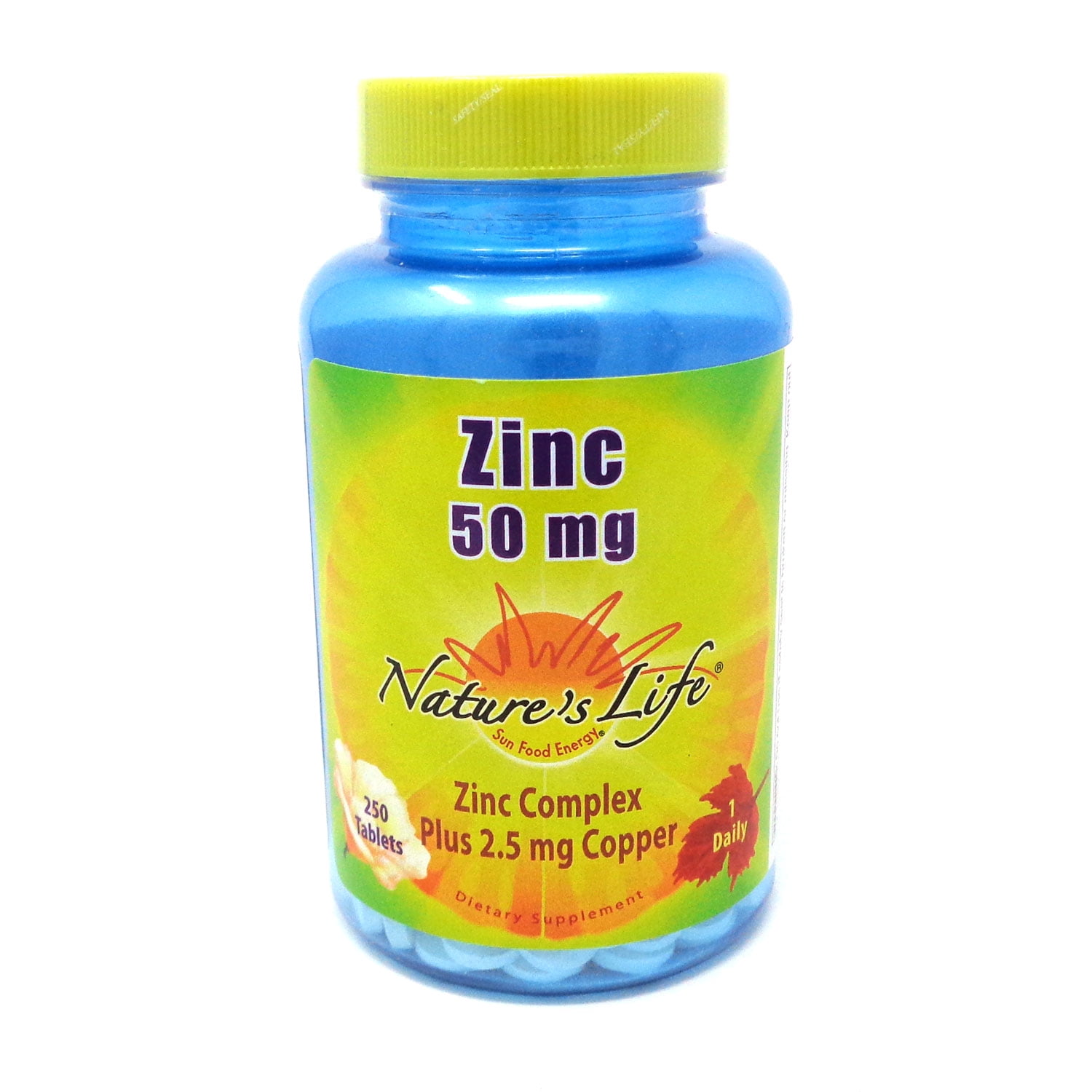 Zinc 50 mg 50 mg By Nature's Life 250 Tablets