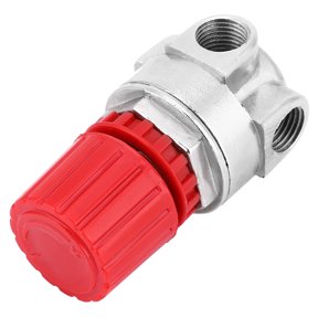 Zinc Alloy 4-Hole Pressure Regulating Valve for Air Compressors, Adjustable Control Switch Replacement Part, 2.8 x 1.6 inch