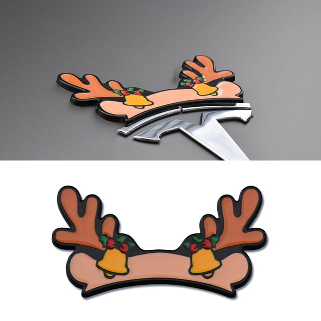 Zinc Alloy Car Emblem - 3D Metal Decals for Tesla Holiday Christmas Car ...