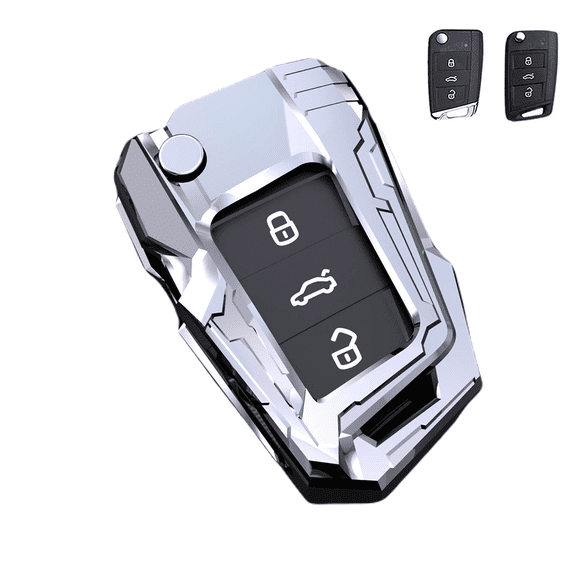 Zinc Alloy Car Flip Key Fob Case for VW Volkswagen Golf Polo GTI Tiguan keyChain