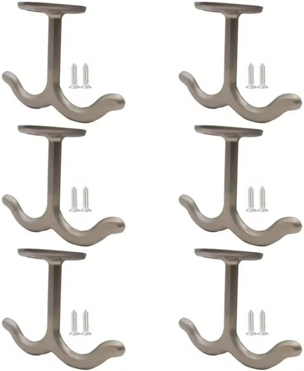 Zinc Alloy Ceiling Double Hook Cabinet Wardrobe Coat Towel Hat Hook ...