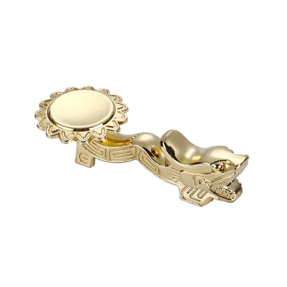 Zinc Alloy Chopsticks Rest Dragon Head Solid Color Chopsticks Stand Rack Spoon Fork Holder (Golden)