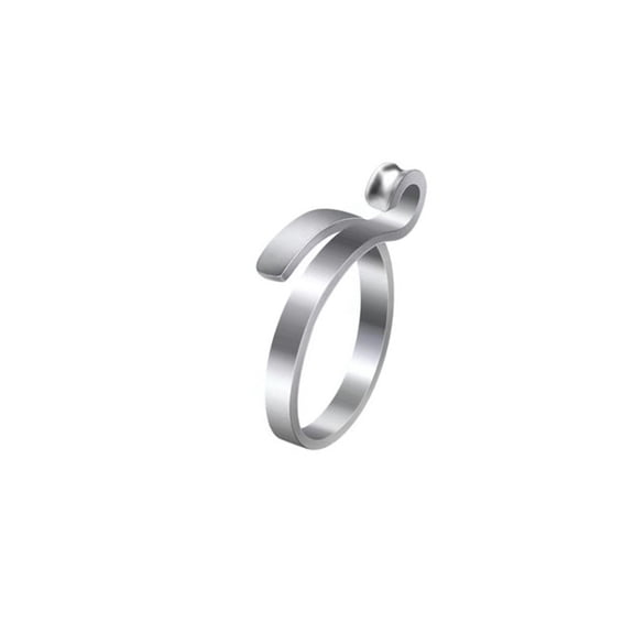 Zinc Alloy Cuff Rings Knitting Loop Crochet Loops Yarn Guide Finger Holder Platinum 2.54cm Alloy