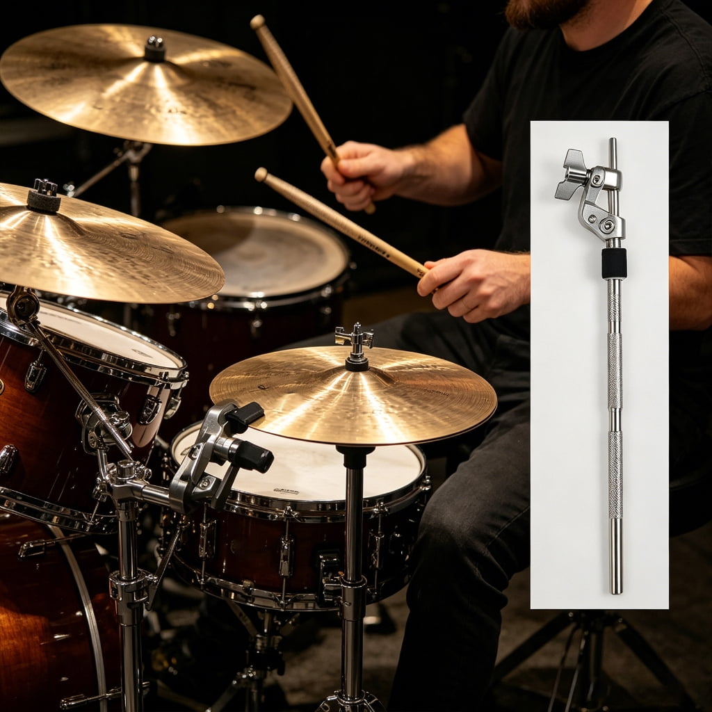 Zinc Alloy Cymbal Stand Adjustable Clamp Removable Metal Accessory Arm ...