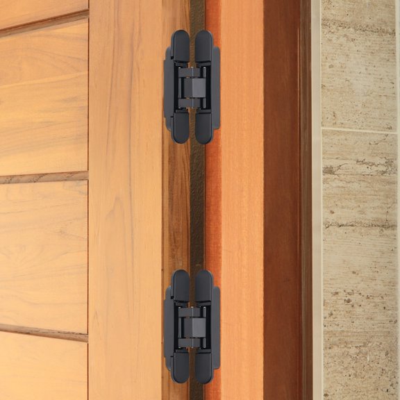 Zinc Alloy Door Hinges, Black Spray Painted, 3-Way Adjustable (0.04-0.12in), Suitable for Various Heavy-Duty Door Types