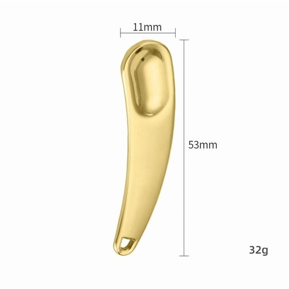 Zinc Alloy Eye Cream Spoon - Crescent-Shaped Makeup Tool for Eye Care and Facial Massage