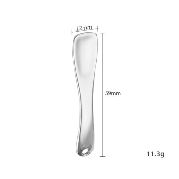 Zinc Alloy Eye Cream Spoon - Trapezoidal Makeup Tool for Effortless Skincare and Facial Massage