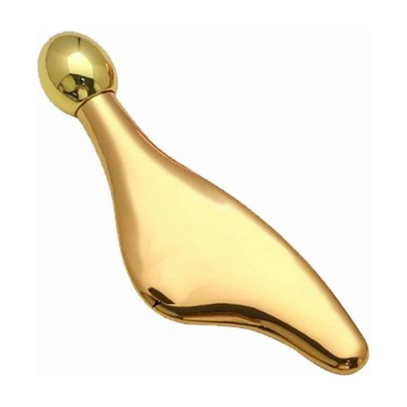 Zinc Alloy Face Lifting Scraper with Roller Ball for Skin Firmness