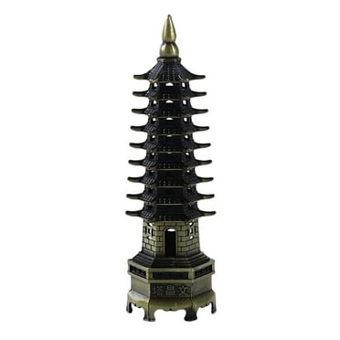 Zinc Alloy Feng Shui Education Tower Levels Wen Chang Pagoda Desktop Ornaments
