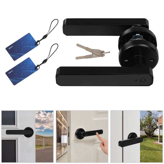 Fingerprint Smart Door Lock Biometric Door Lock Handle Set Smart Lock Front Door Black