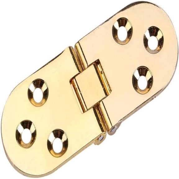 Zinc Alloy Flap Hinge Folding Table Sewing Machine Table Top Hinge Solid Brass Butler Tray Hinge(2pcs, gold)