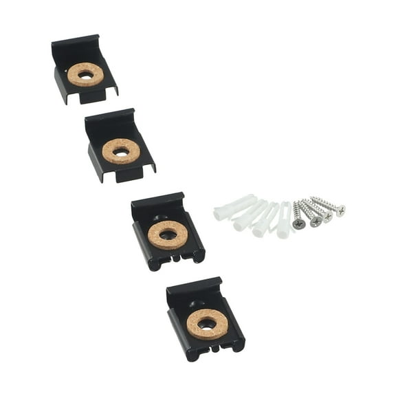 Zinc Alloy Frameless Bathroom Mirror Glass Wall Mounting Kit with Screws