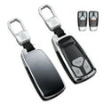 thumbnail image 1 of Zinc Alloy Gradient Glass Back Cover Key Fob Case Holder Protector Shell Accessories with Keychain Compatible for Audi Q5 Q7 A4 A5 RS5 SQ5 S4 S5 TT TTS, 1 of 9