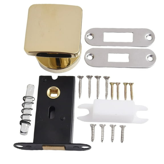 Zinc Alloy Invisible Door Lock Single Side Silent Keyless Entry Handle for Modern Doors in Black Silver Gold Stainless Steel Hardware