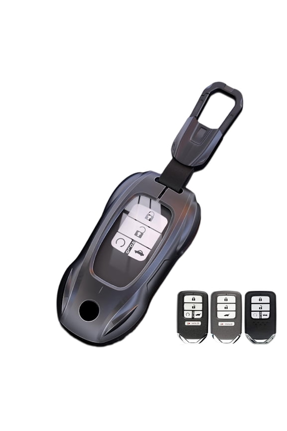 Zinc Alloy Key Fob Cover Case, Keychain, Metal Key Shell Accessories Compatible for Honda Accord Civic Pilot CRV Passport Insight EX Odyssey 2015-2021