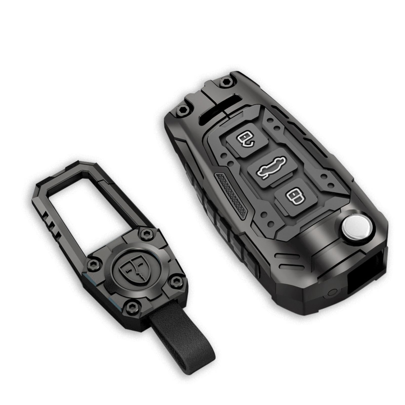 Zinc Alloy Key Fob Cover,Keychain,Full Protection Car Key Case for Audi ...