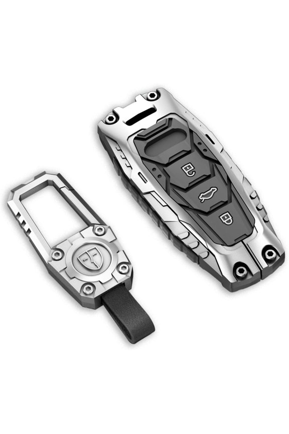 Zinc Alloy Key Fob Cover,Keychain,Full Protection Car Key Case for Audi A3 A6 A7 A8 A8L Q7 Q8 RS6 RS7 S3 S6 S7 SQ7 SQ8 E-Tron Smart Remote Keyless Keyshell Accessories