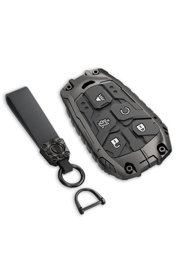 Zinc Alloy Key Fob Cover,Keychain,Full Protection Car Key Case for Cadillac ATS CTS CT6 SRX XTS XT4 XT5 Escalade Smart Remote Keyless Keyshell Accessories