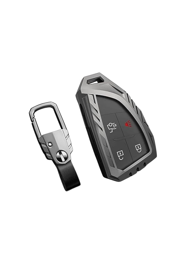 Zinc Alloy Key fob Cover, Keychain, Key Case Compatible for GMC Yukon Chevy Chevrolet Suburban Tahoe GM Buick Encor