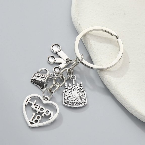 Keychain Zinc Alloy Key Ring Cake Dessert Cola Ornament for Keys Bags Car Decoration Gift Keychains and Accessories