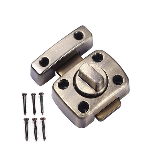 Zinc Alloy Keyless Catches Locks Keyless Twist Lock Slide Bolt Lock for Garden Fences, Pet Gate,Cabinet,Window