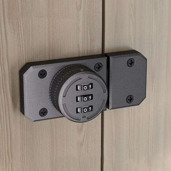 Zinc Alloy Keyless Drawer Cabinet Lock Rotary 3-Digit Combination Door Lock Gray Smile Home