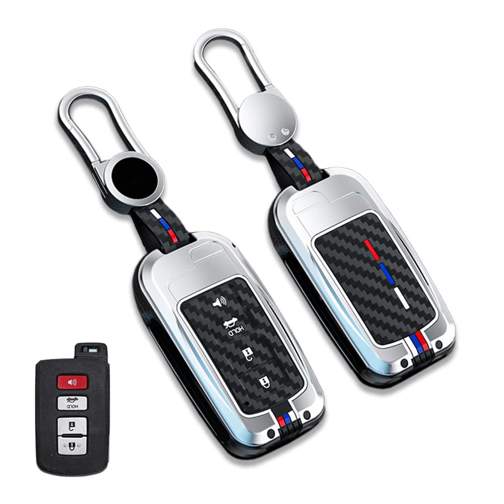 Zinc Alloy Keyless Entry Key Fob Cover Compatible for Toyota Highlander Avalon Camry Corolla RAV4 2017-2019 Case Protector 4 Buttons