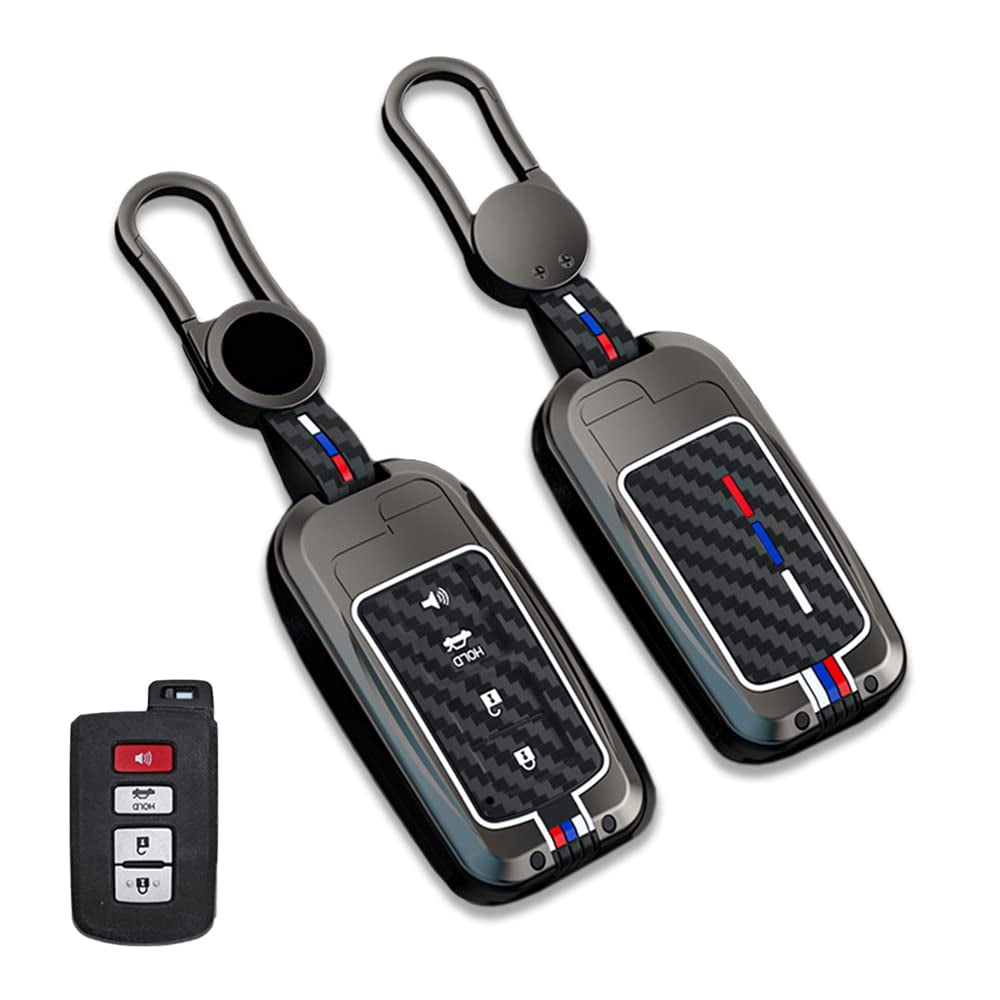 Zinc Alloy Keyless Entry Key Fob Cover Compatible for Toyota Highlander Avalon Camry Corolla RAV4 2017-2019 Case Protector 4 Buttons