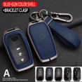 thumbnail image 1 of Zinc Alloy Leather Remote Key Fob Cover Case For Toyota for Tundra for Corolla, 1 of 5
