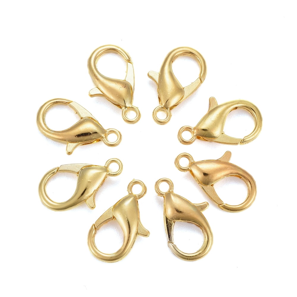 Zinc Alloy Lobster Claw Clasps Parrot Trigger Clasps Cadmium Free & Nickel Free & Lead Free Golden 16x8mm Hole: 2mm