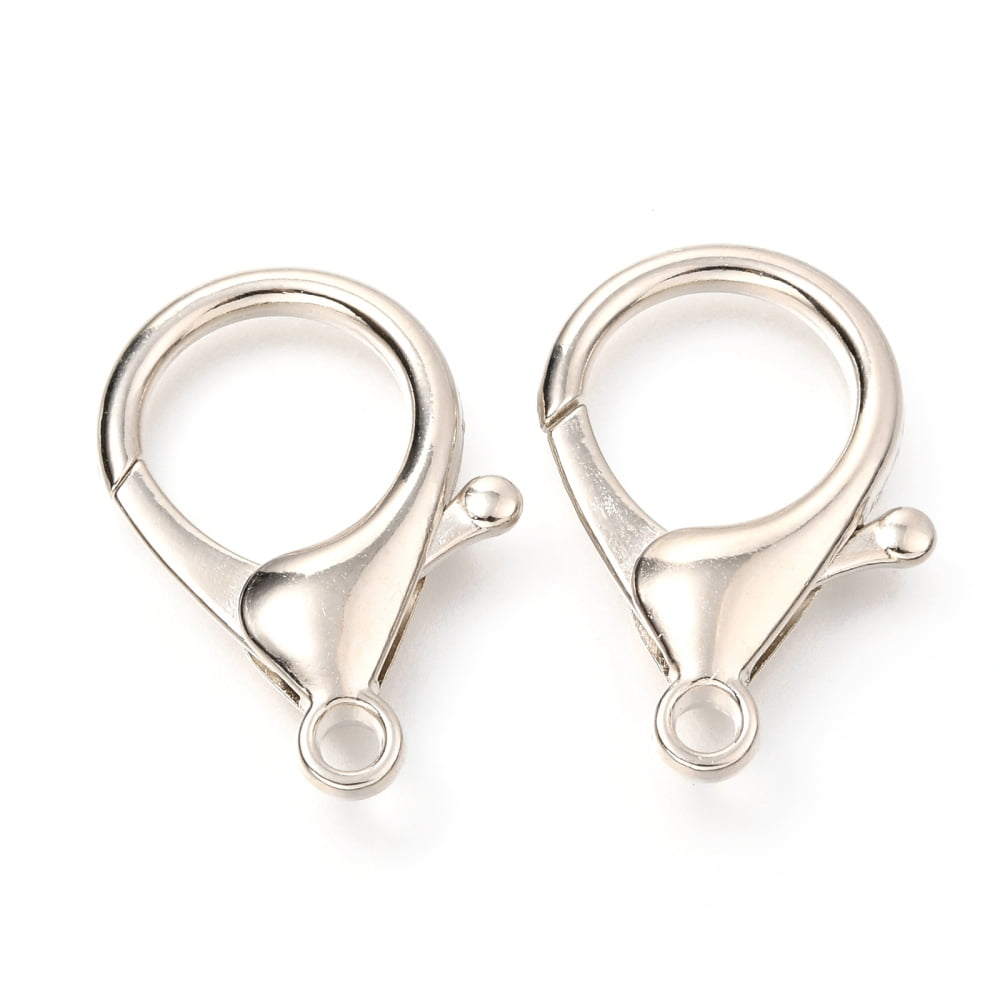 Zinc Alloy Lobster Claw Clasps Parrot Trigger Clasps Platinum 34.5x23x6mm Hole: 3mm