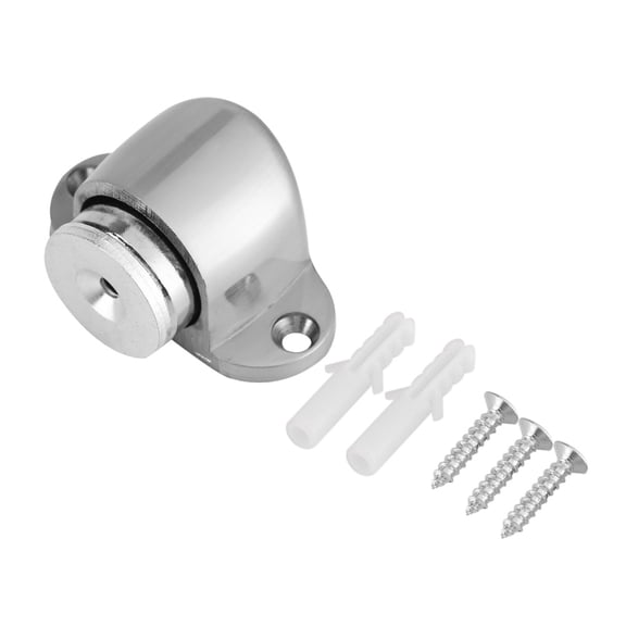 Zinc Alloy Magnetic Door Stopper - Wall/Floor Mountable Safety Catch for Doors