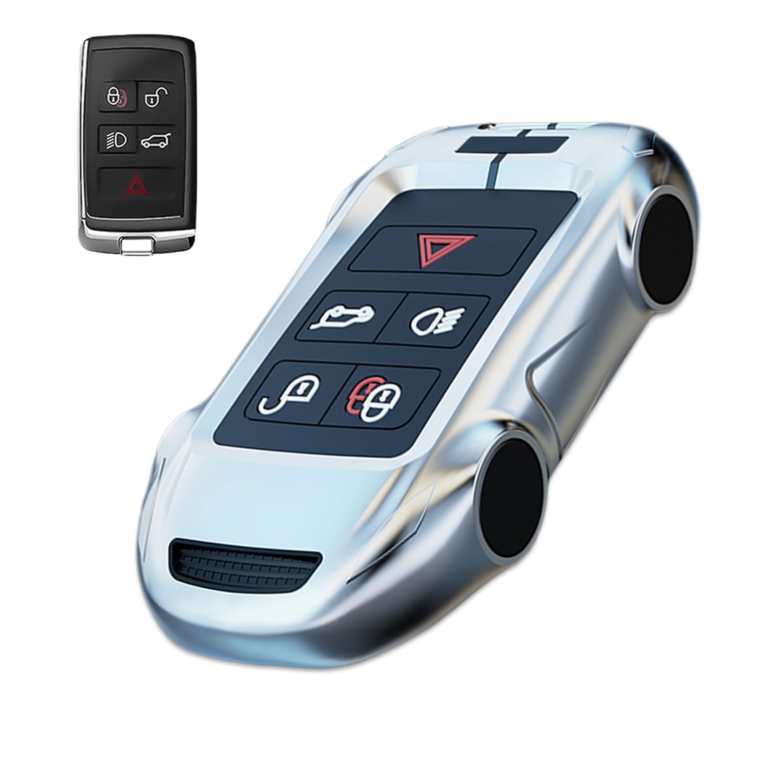 Zinc Alloy Metal Key Fob Case Cover Compatible with Land Rover Range ...