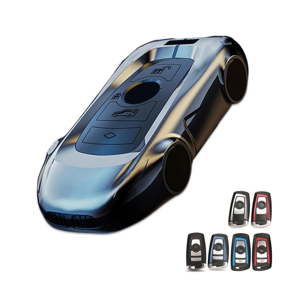 Zinc Alloy Metal Key Fob Case Cover Compatible with BMW 1 3 4 5 6 7 Series X3 X4 M5 M6 GT3 GT5, Full Protection Key Fob Shell Case