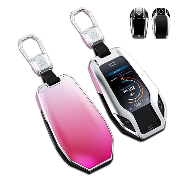 Zinc Alloy Metal Key Fob Case Cover Compatible with BMW 1 3 4 5 6 7 Series X3 X4 M5 M6 GT3 GT5, Full Protection Key Fob Shell Case
