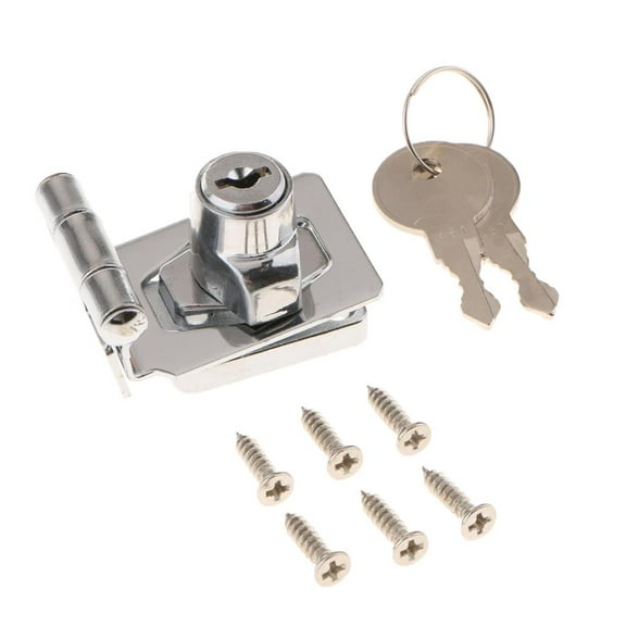 Zinc Alloy Plating Self Locking Hasp Staple two keys Lock Shed Cupboard Padlock Door Shed Gate Lockk Buckle With Keys D