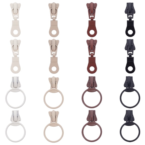Zinc Alloy Replacement Zipper Sliders for Luggage Suitcase Backpack Jacket Bags Coat Mixed Color 32pcs/box DIY